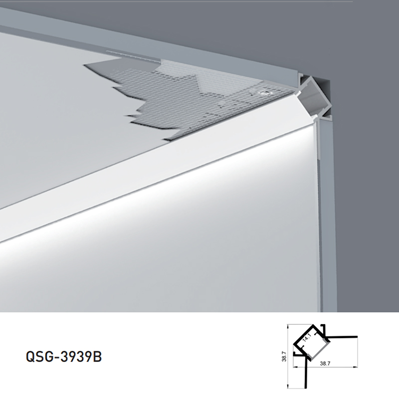 Plaster In Corner Black LED Aluminum Channel System For 12mm RGBW LED Strip Light Plaster In Corner Black LED Aluminum Channel System For 12mm RGBW LED Strip Light
